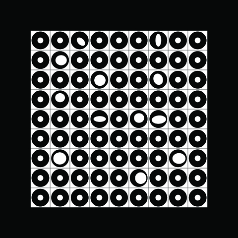 Ron Agam - Abstract Flowers in Black and White